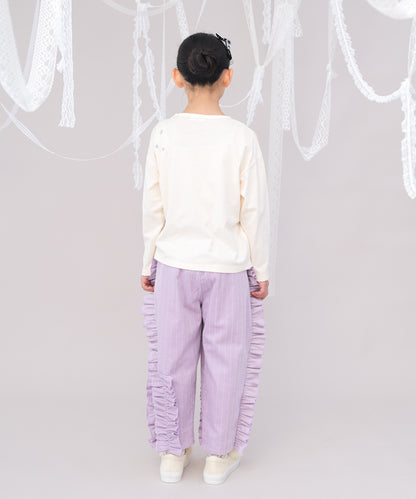 moonパッチワークドローストリングTシャツ  [243-1502-1]