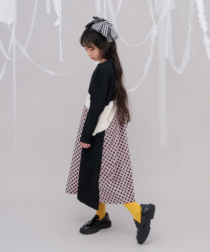 Aラインバイカラーワンピース  [243-0107-1]