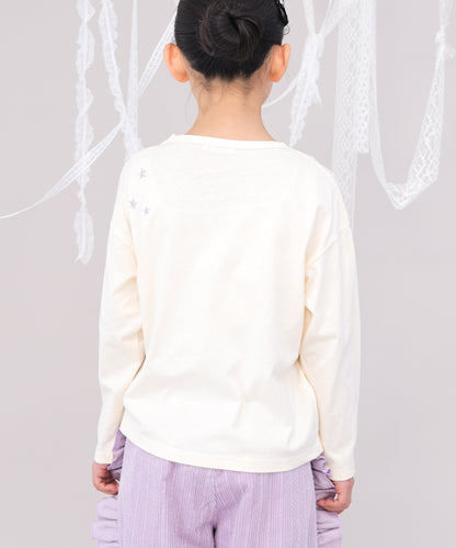 moonパッチワークドローストリングTシャツ  [243-1502-1]