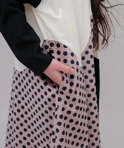 Aラインバイカラーワンピース  [243-0107-1]