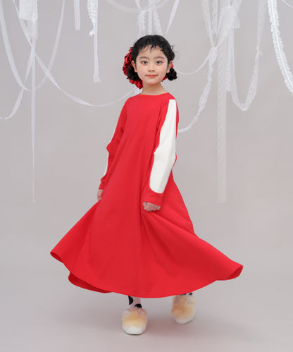 うねうねスリーブワンピース  [243-0106-1]