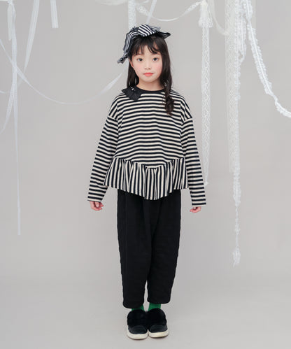 ストライプ切り替えTシャツ  [243-1503-1]