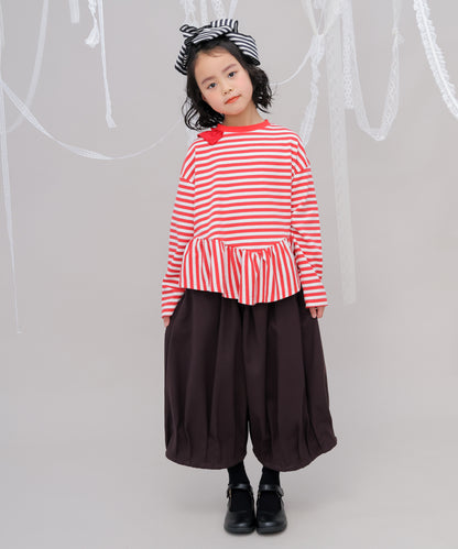 ストライプ切り替えTシャツ  [243-1503-1]