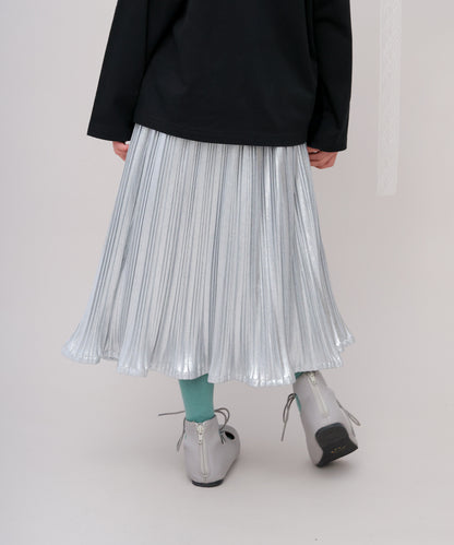 メタリックプリーツ加工スカート[243-1102-1]