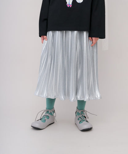 メタリックプリーツ加工スカート[243-1102-1]