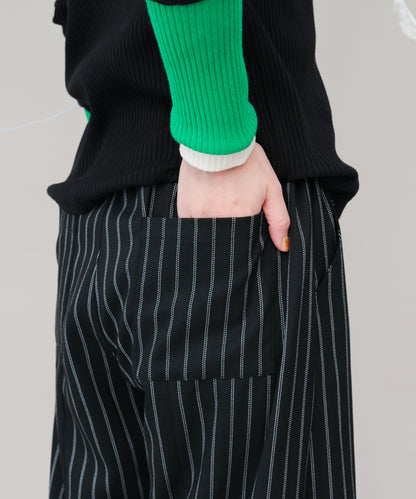ピンストライプランタンパンツ  ladies [243-0908-2]