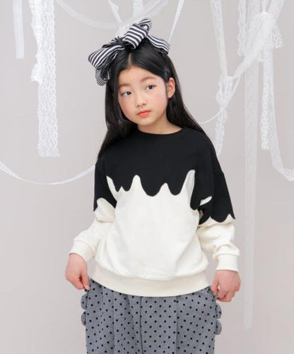 ウェービーバイカラートレーナー　[243-0706-1]