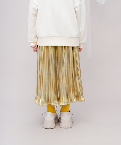 メタリックプリーツ加工スカート[243-1102-1]