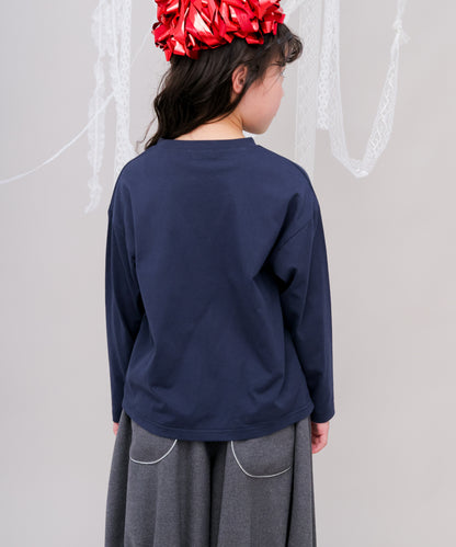 ウェーブフリルTシャツ　 [243-1512-1]