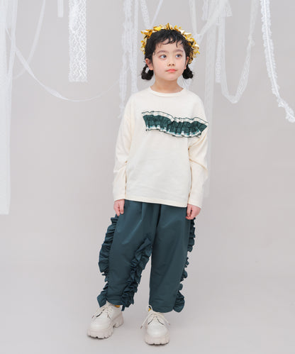 ウェーブフリルTシャツ　 [243-1512-1]