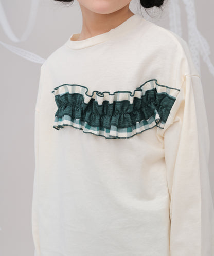 ウェーブフリルTシャツ　 [243-1512-1]