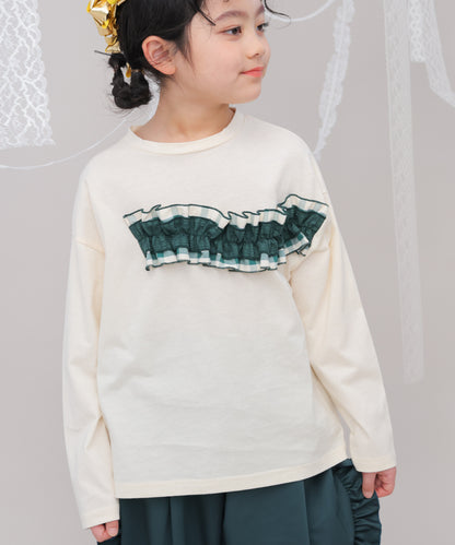 ウェーブフリルTシャツ　 [243-1512-1]