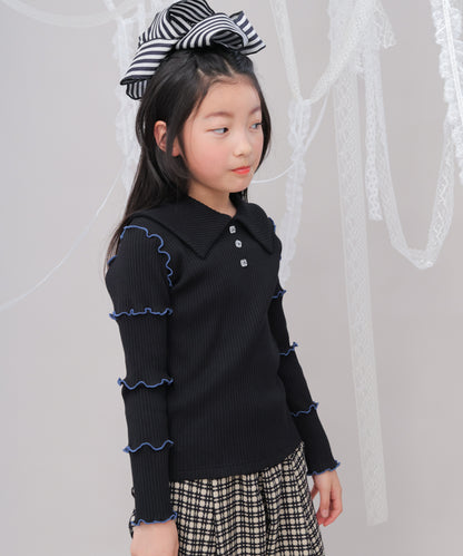 襟付きメロウカットソー　 [243-1507-1]