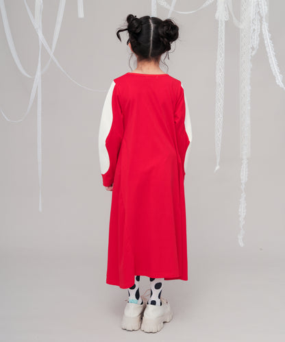 うねうねスリーブワンピース  [243-0106-1]