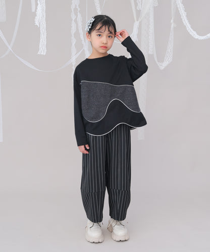 ウェーブパイピング切り替えTシャツ　 [243-1506-1]