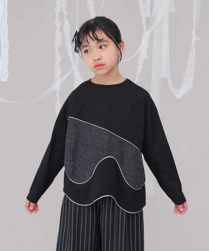 ウェーブパイピング切り替えTシャツ　 [243-1506-1]