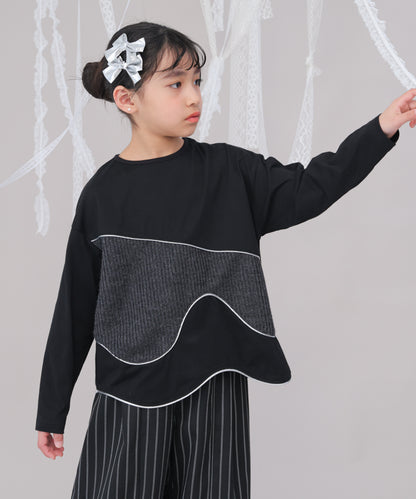 ウェーブパイピング切り替えTシャツ　 [243-1506-1]