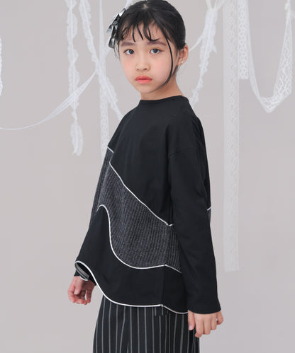 ウェーブパイピング切り替えTシャツ　 [243-1506-1]