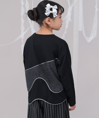 ウェーブパイピング切り替えTシャツ　 [243-1506-1]