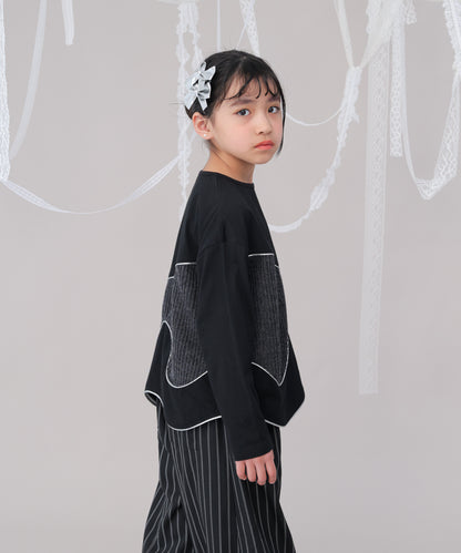 ウェーブパイピング切り替えTシャツ　 [243-1506-1]