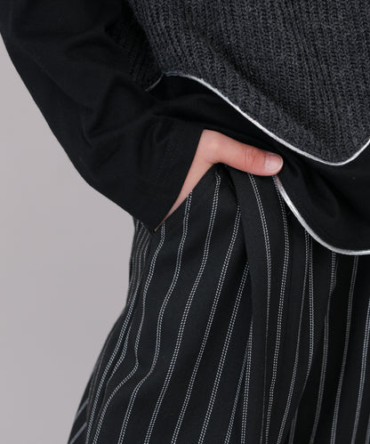 ピンストライプランタンパンツ　[243-0908-1]