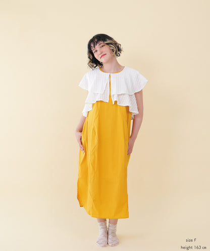 カーデ付きウェーブラインワンピース ladies  [251-0102-2]