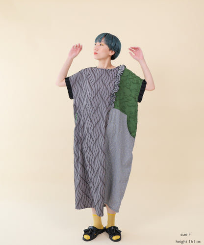切替えドルマンワンピース ladies [251-0103-2]