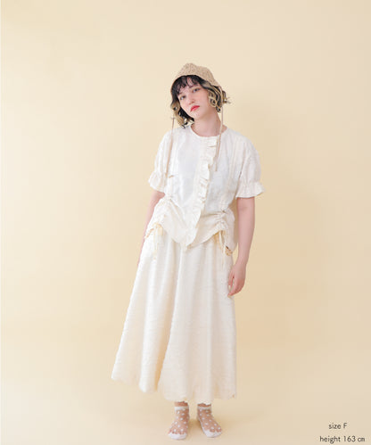 ドロストフリルカーデブラウス ladies  [251-0610-2]