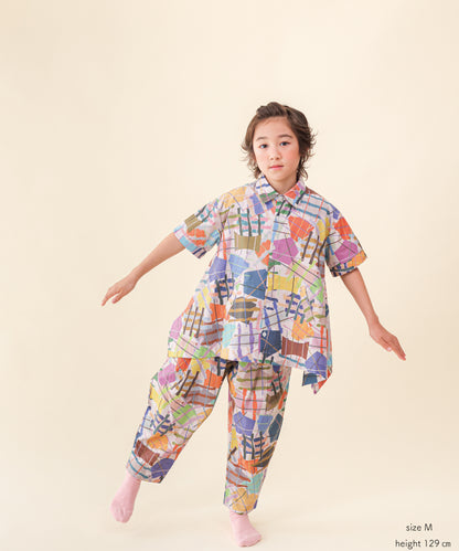 アートプリント柄Bigシャツ  [251-0611-1]