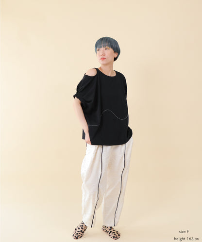 カットアウトタックスリーブT ladies  [251-1402-2]