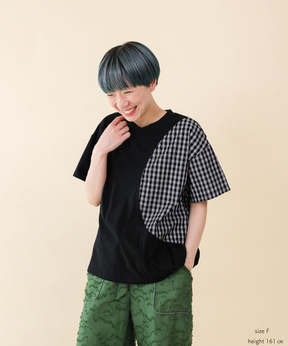 サークルチェックタックT  ladies  [251-1406-2]