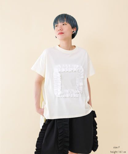 フレームフリルデザインT  ladies  [251-1501-2]