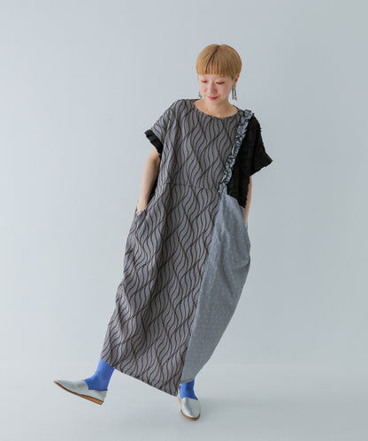 切替えドルマンワンピース ladies [251-0103-2]