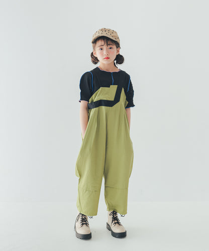 バイカラーアシメテープサロペット　[251-0909-1]