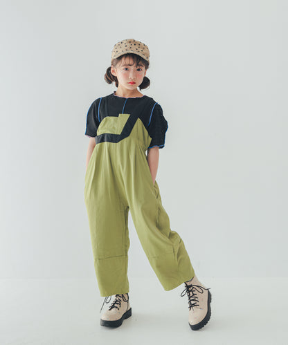 バイカラーアシメテープサロペット　[251-0909-1]