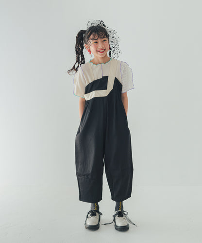 バイカラーアシメテープサロペット　[251-0909-1]