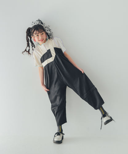 バイカラーアシメテープサロペット　[251-0909-1]