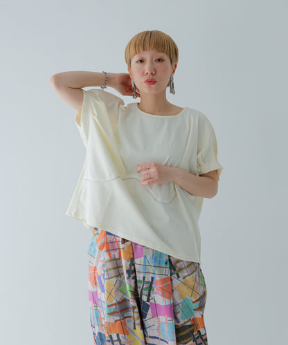 カットアウトタックスリーブT ladies  [251-1402-2]