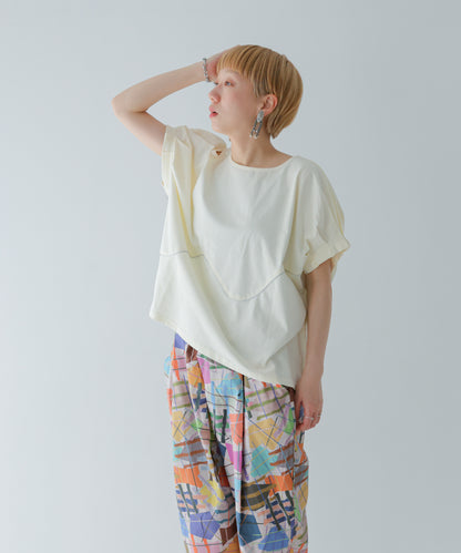 カットアウトタックスリーブT ladies  [251-1402-2]