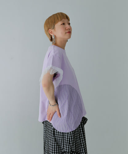 パッチワークワンポケットT ladies  [251-1404-2]