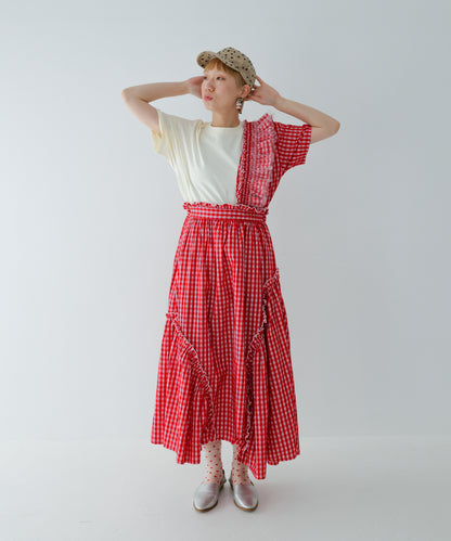 サークルチェックタックT  ladies  [251-1406-2]