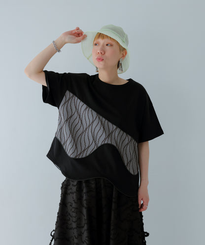 キラキラライン切替T  ladies  [251-1411-2]