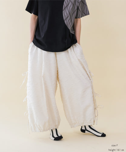 サイドリボンボリュームパンツ ladies    [251-0904-2]