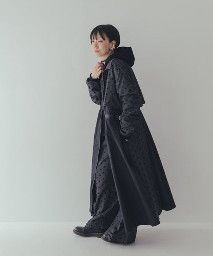 フロッキードットzipperジャケットワンピース  ladies  [352-0102-2]