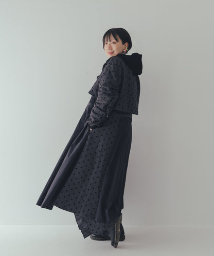 フロッキードットzipperジャケットワンピース  ladies  [352-0102-2]