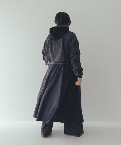 フロッキードットzipperジャケットワンピース  ladies  [352-0102-2]