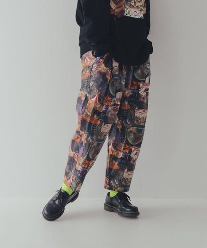 メリーゴーランド柄テーパードパンツ ladies    [250-0901-2]