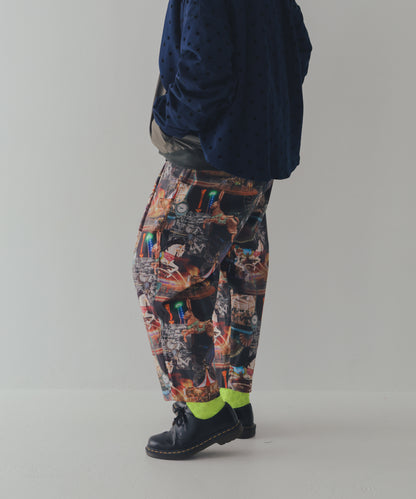 メリーゴーランド柄テーパードパンツ ladies    [250-0901-2]