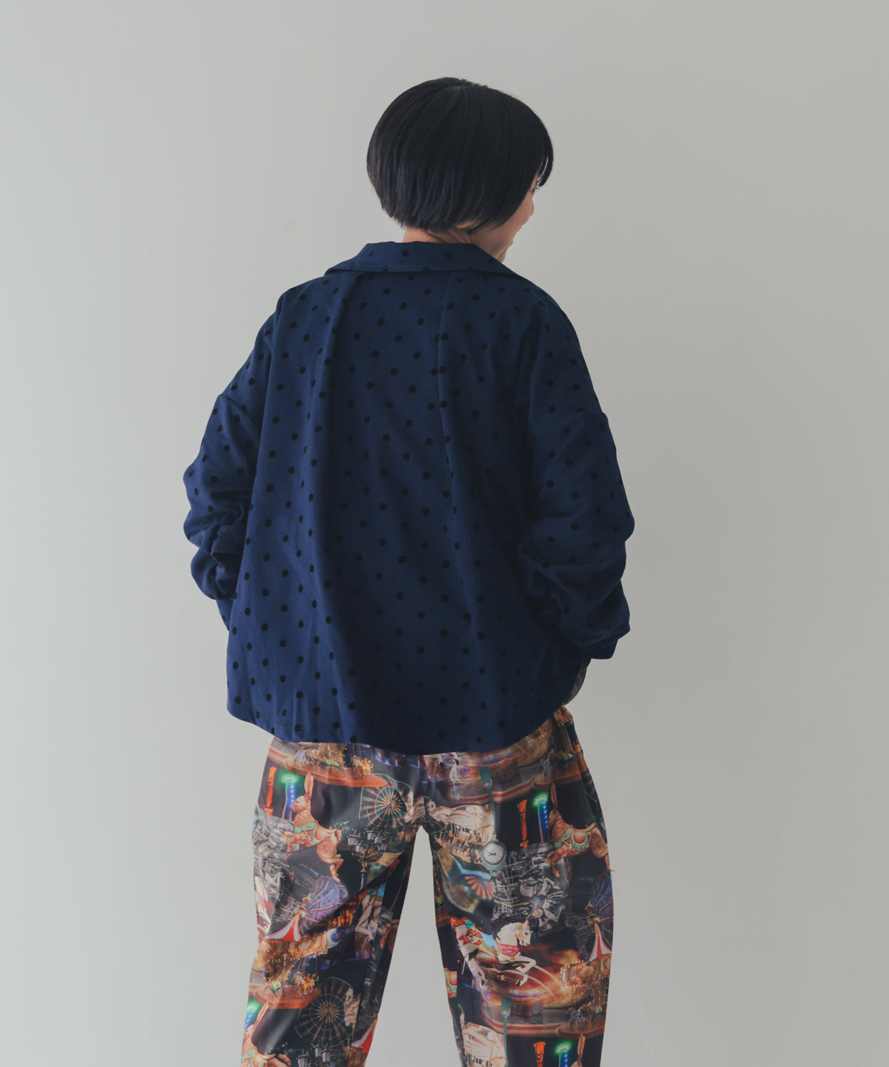 フロッキードットストームフラップジャケット  ladies    [352-0502-2]