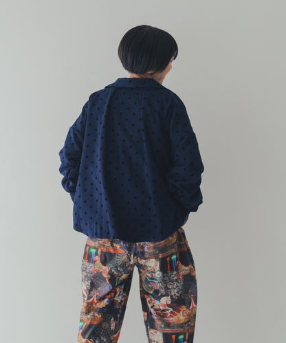 フロッキードットストームフラップジャケット  ladies    [352-0502-2]